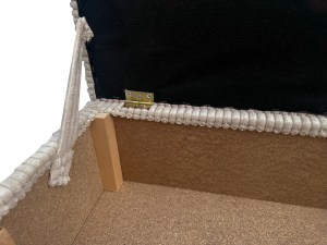 Taburet ELLA s úložným prostorem - manšestr - tmavěmodrý (7/7)