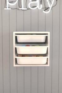 Nástěnný víceúčelový úložný box VERA - bílý (3/6)