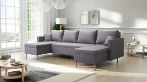 Rozkládací sedací souprava SCANDIK U - volba barvy - SAWANA